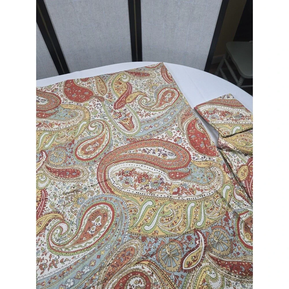 Pottery Barn Harper Paisley Full Queen Duvet Cover and Pillow Cover/Shams